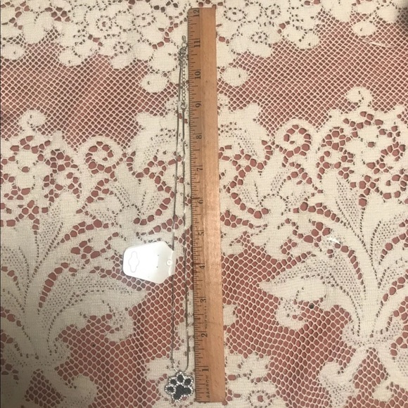 HOST PICK! Black&white crystal pawprint necklace - Picture 3 of 5